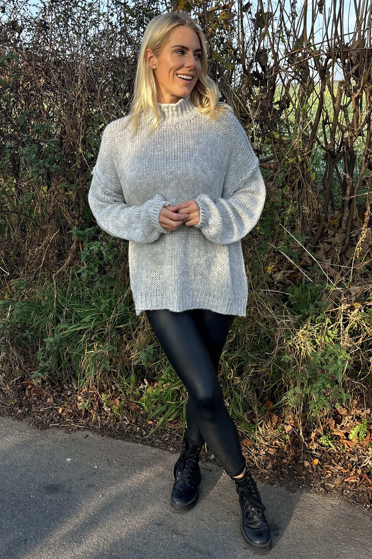 Alessia Knitted Jumper Grey