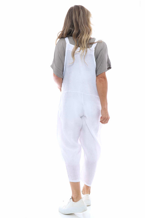 Made In Italy Skade Linen Dungarees Kit And Kaboodal, 45% OFF