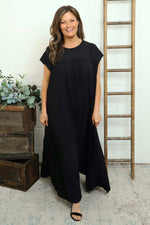 Renata Pleated Dress Black Black - Renata Pleated Dress Black