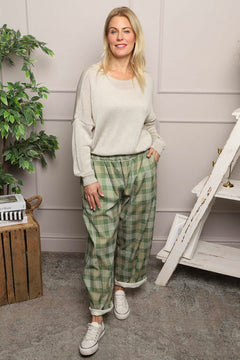 Kirri Check Trousers Green