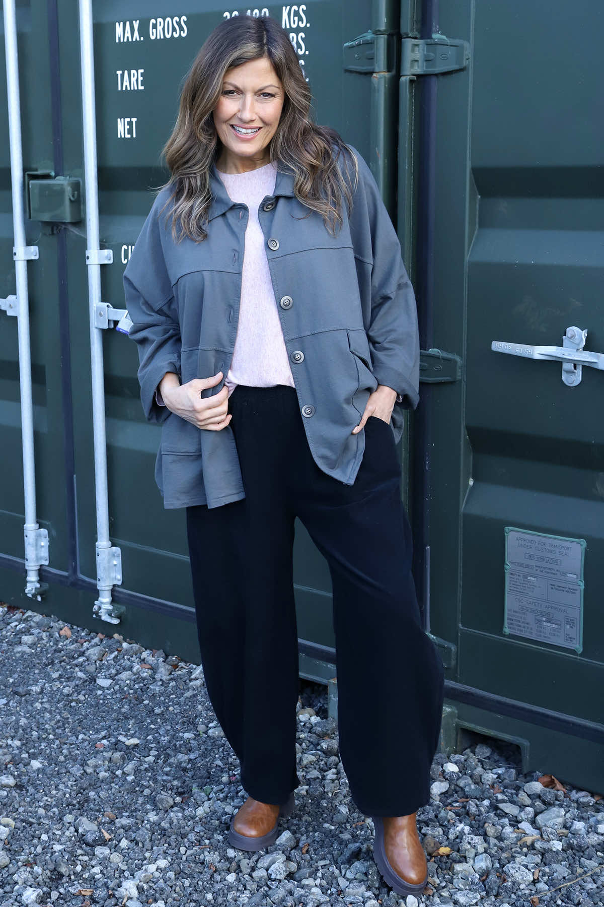 Elspeth Cotton Jacket Mid Grey