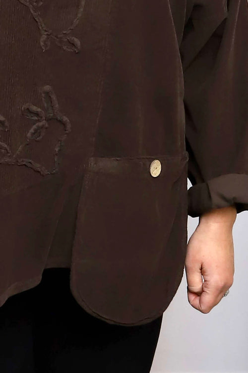 Jessa Needlecord Top Cocoa - Image 3