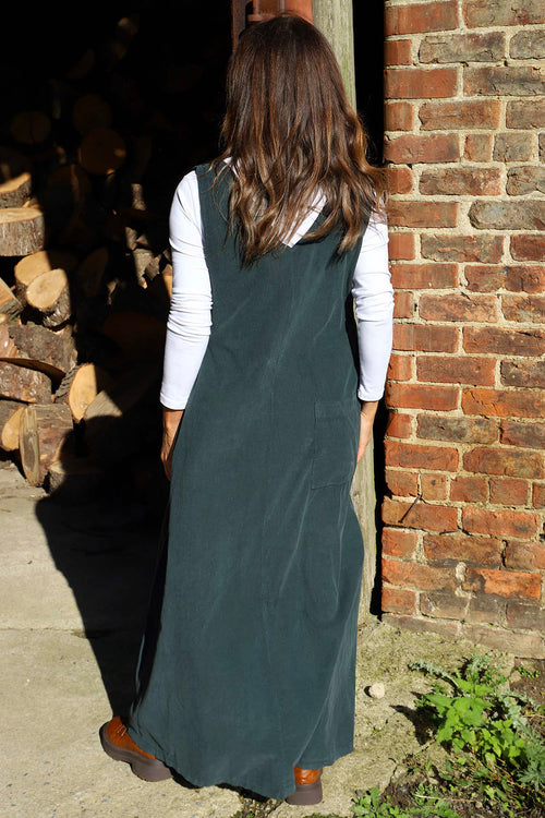 Cara Needlecord Dress Charcoal - Image 4