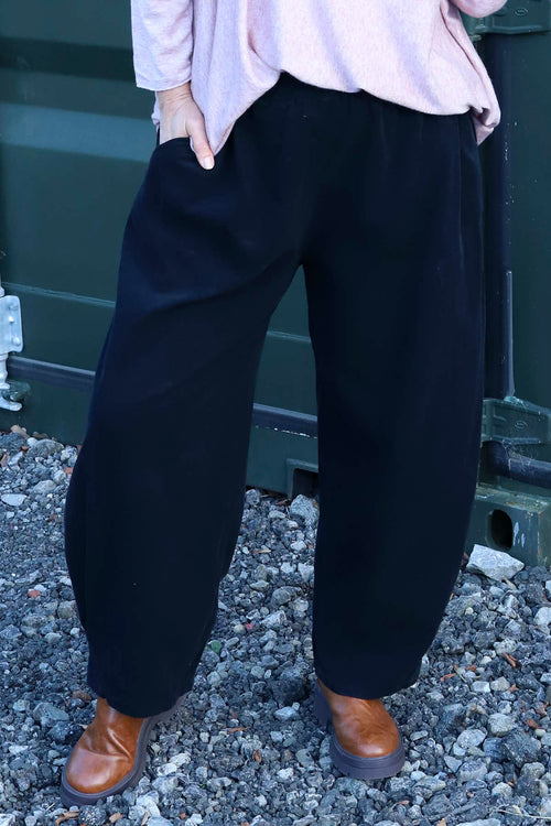 Maddie Needlecord Trousers Black - Image 1