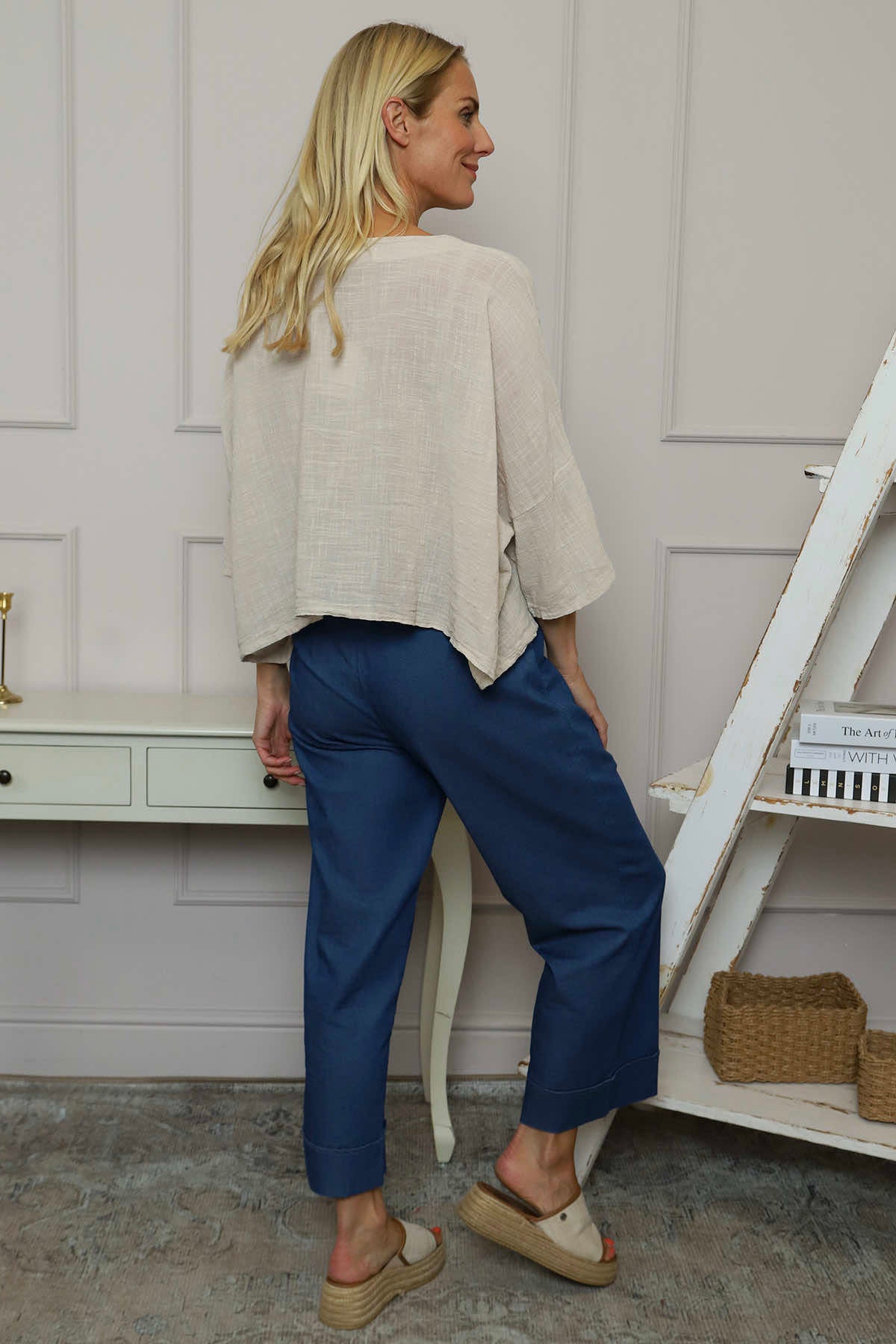 Maya Linen Top Stone