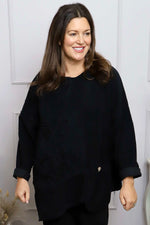 Jessa Needlecord Top Black Black - Jessa Needlecord Top Black