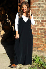 Cara Needlecord Dress Black Black - Cara Needlecord Dress Black