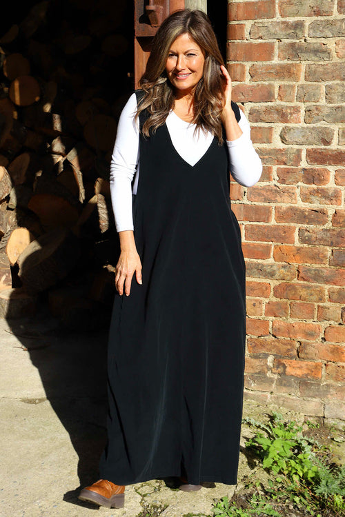 Cara Needlecord Dress Black