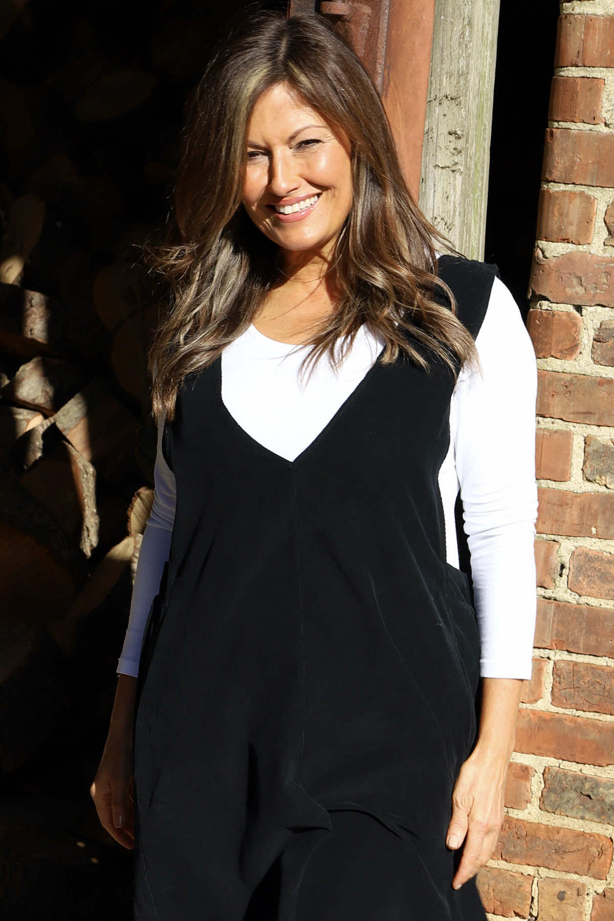 Cara Needlecord Dress Black