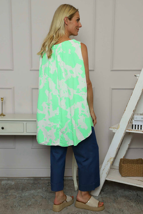 Clarenza Print Top Green - Image 4