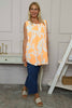 Clarenza Print Top Orange