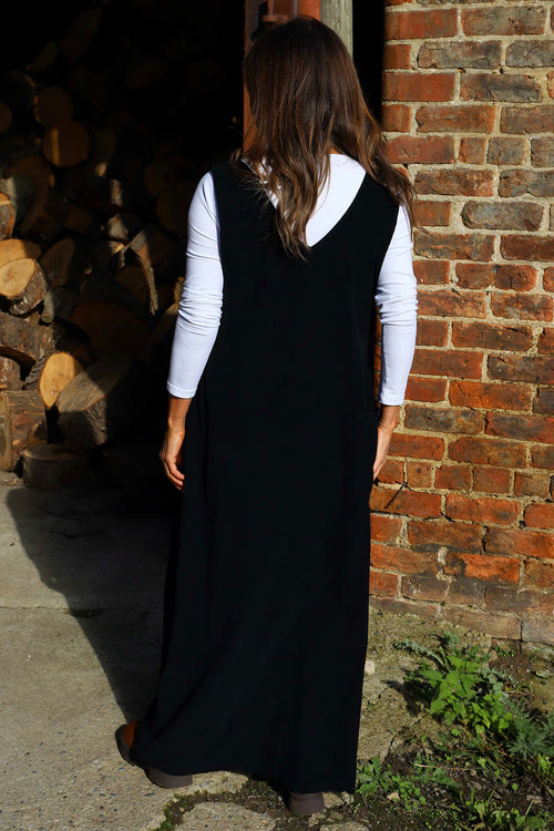 Cara Needlecord Dress Black - Image 4