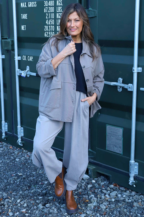 Maddie Needlecord Trousers Mocha - Image 2