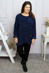 Jessa Needlecord Top Navy