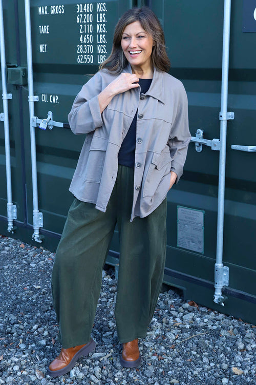 Maddie Needlecord Trousers Khaki - Image 2