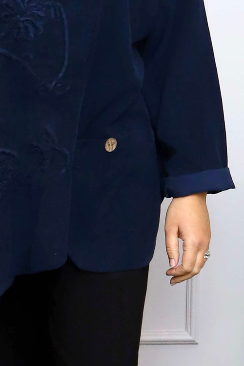 Jessa Needlecord Top Navy - Image 3