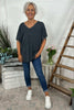 Burford V-Neck Top Charcoal