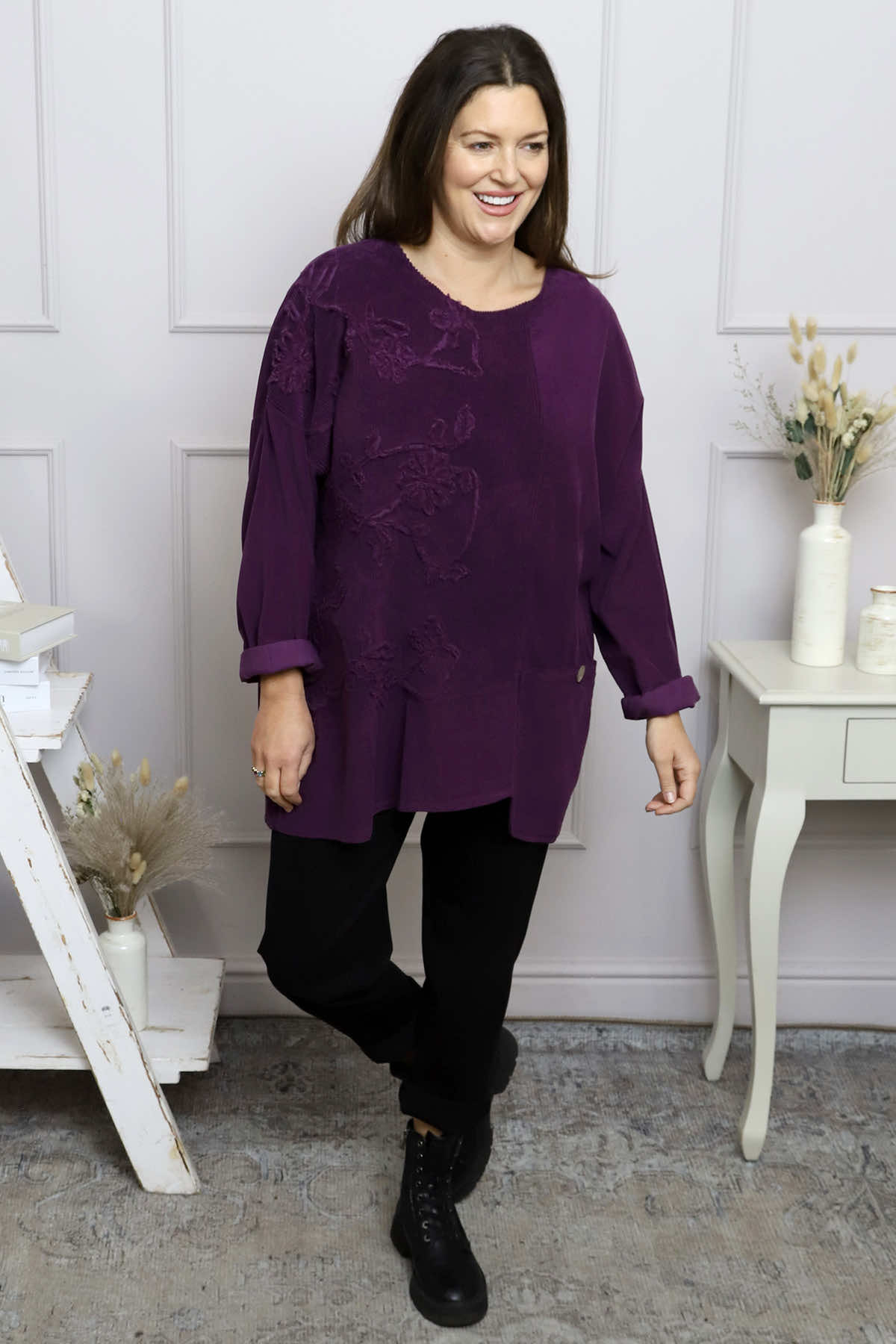 Jessa Needlecord Top Purple