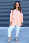 Maritza Slouch Cotton Top Coral