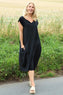 Cyrilla Linen Dress Black