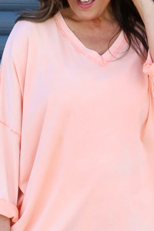 Maritza Slouch Cotton Top Coral - Image 3