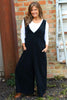 Alexia Needlecord Jumpsuit Black