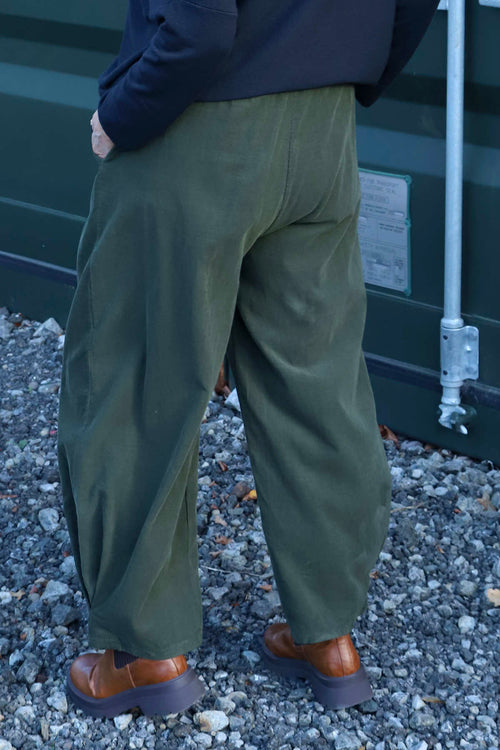 Maddie Needlecord Trousers Khaki - Image 4