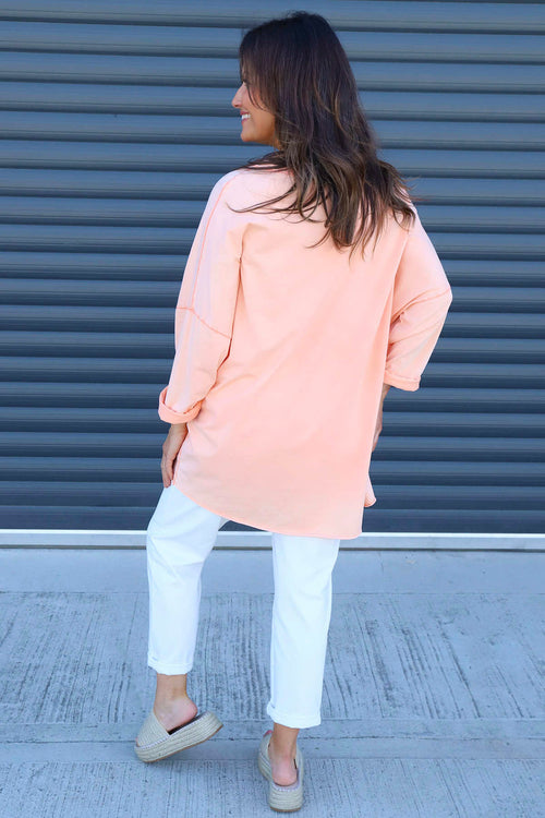 Maritza Slouch Cotton Top Coral - Image 4