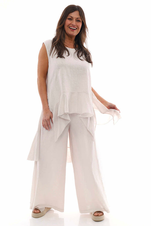 Judith Linen Trousers Stone - Image 3