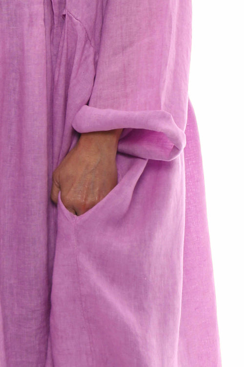 Zouch Linen Dress Lilac - Image 2