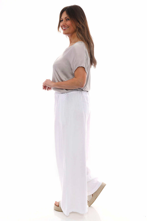 Judith Linen Trousers White - Image 4