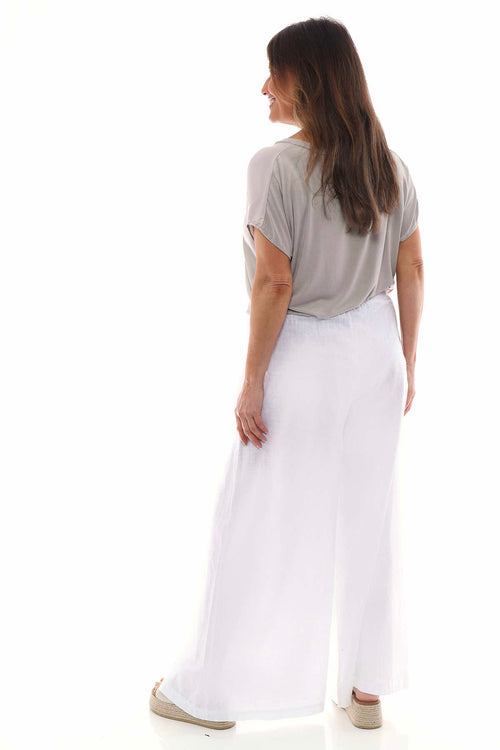 Judith Linen Trousers White - Image 6