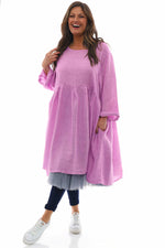 Zouch Linen Dress Lilac Lilac - Zouch Linen Dress Lilac