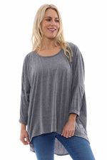 Made With Love Jenny Top Mid Grey Mid Grey - Made With Love Jenny Top Mid Grey