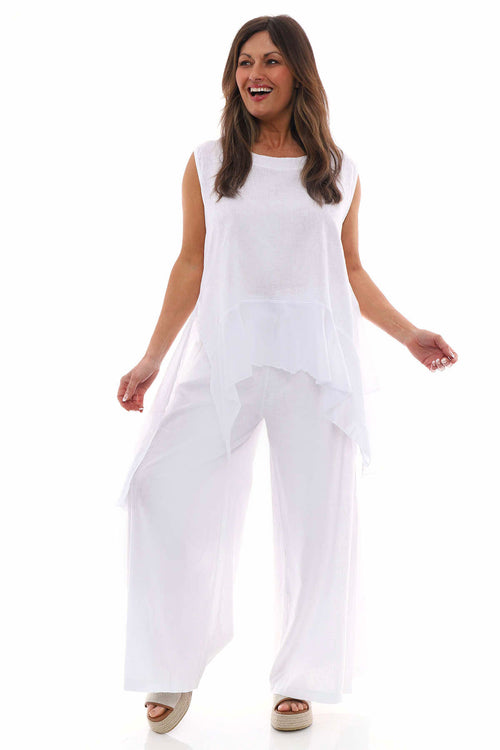 Judith Linen Trousers White - Image 8