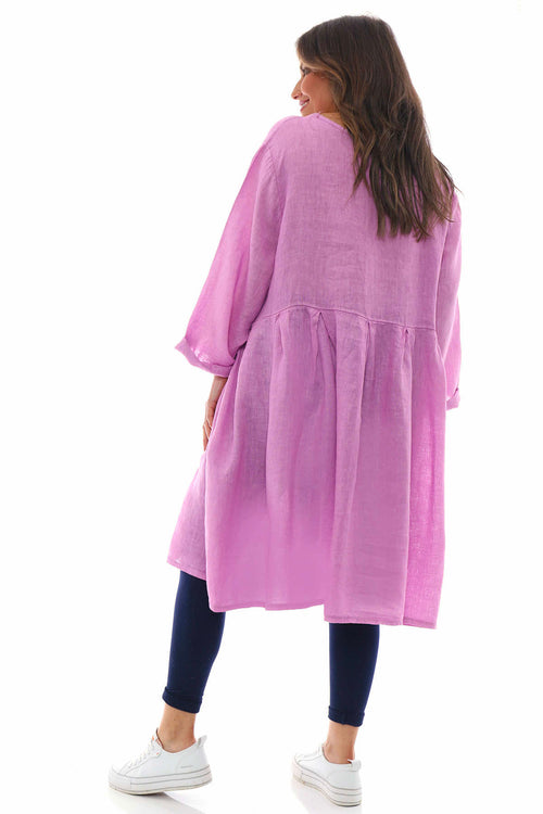 Zouch Linen Dress Lilac - Image 6