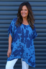 Naima Print Top Blue Blue - Naima Print Top Blue