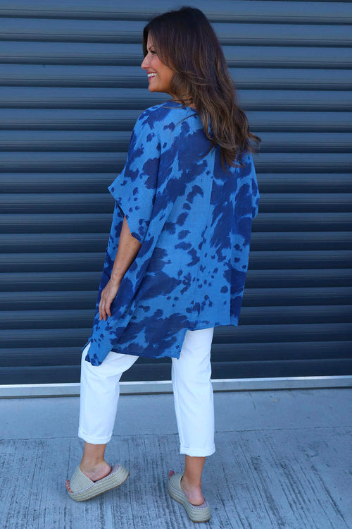 Naima Print Top Blue - Image 4