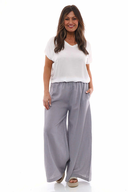 Judith Linen Trousers Grey - Image 1