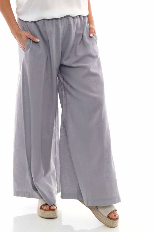Judith Linen Trousers Grey - Image 3