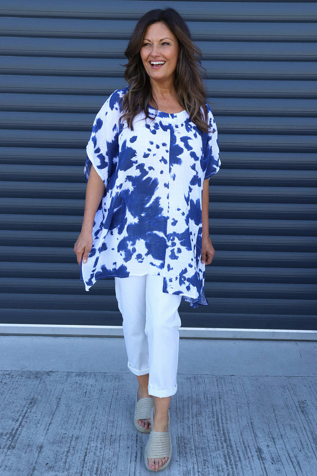 Naima Print Top White