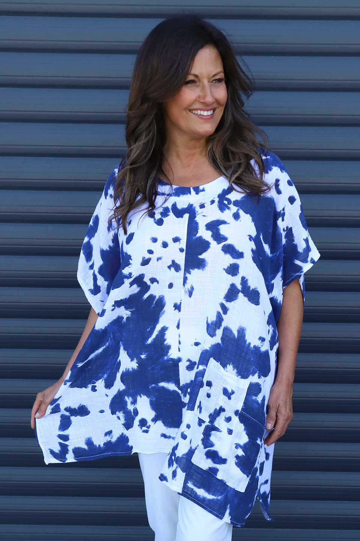 Naima Print Top White