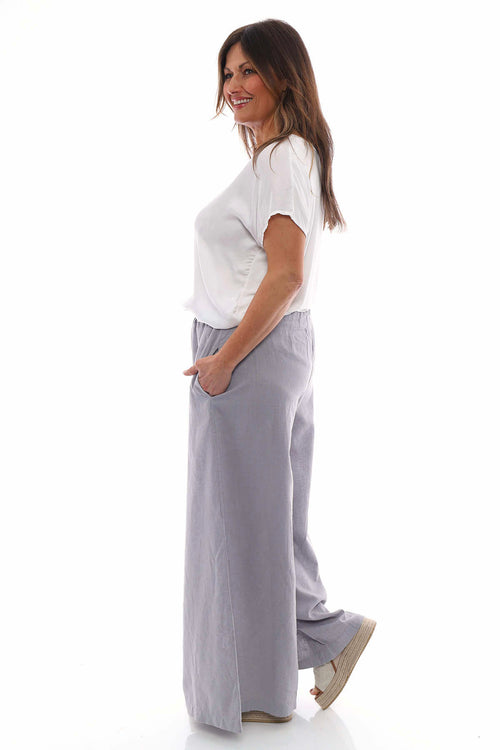Judith Linen Trousers Grey - Image 5