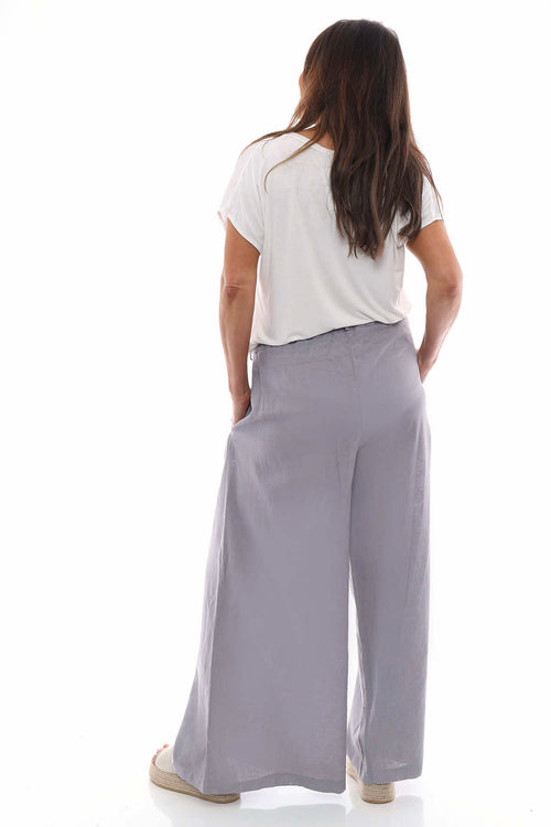 Judith Linen Trousers Grey - Image 6