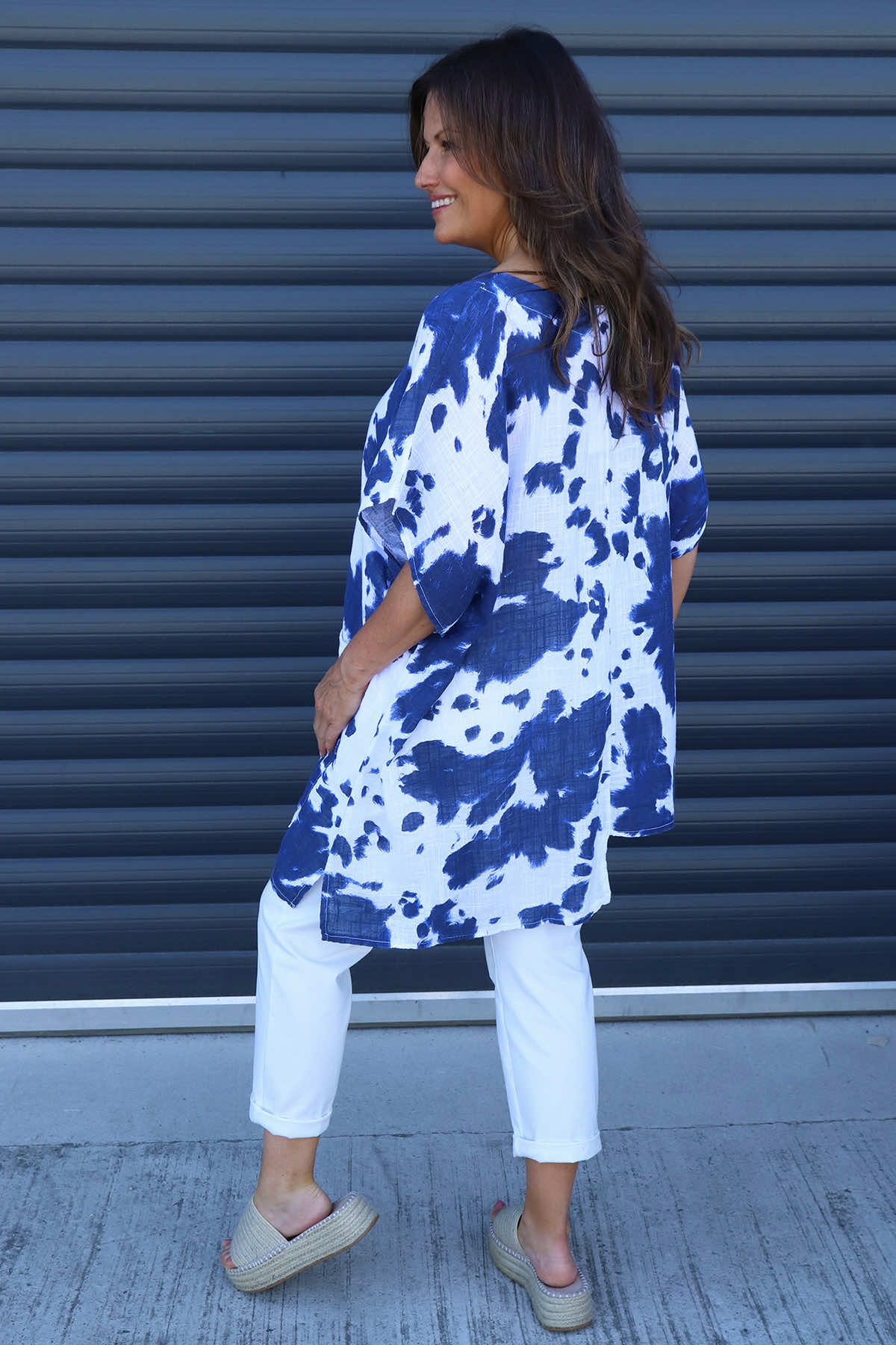 Naima Print Top White