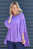 Bingham Tiered Cotton Top Purple