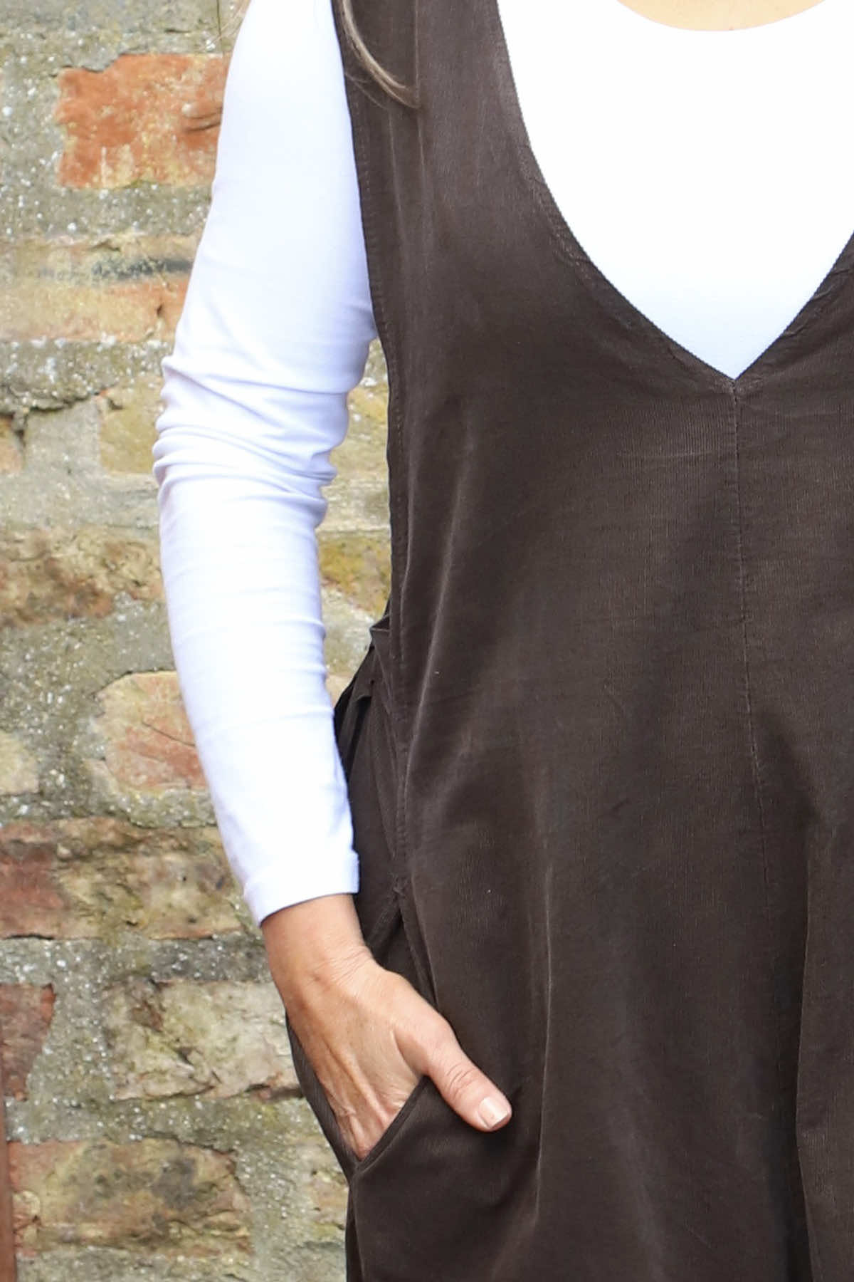 Alexia Needlecord Jumpsuit Cocoa