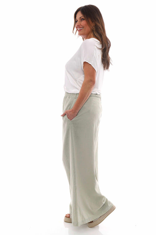 Judith Linen Trousers Khaki - Image 5