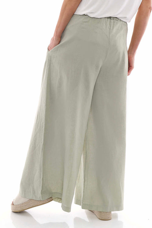 Judith Linen Trousers Khaki - Image 6