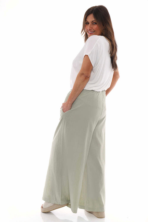 Judith Linen Trousers Khaki - Image 7
